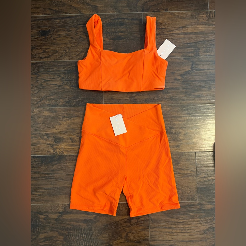 WILO Orange Two-Piece Activewear Set